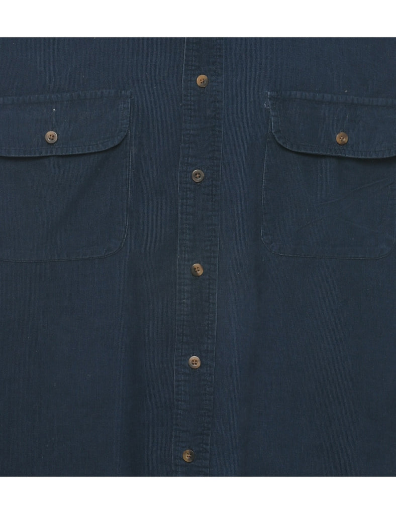Navy Corduroy Shirt - L