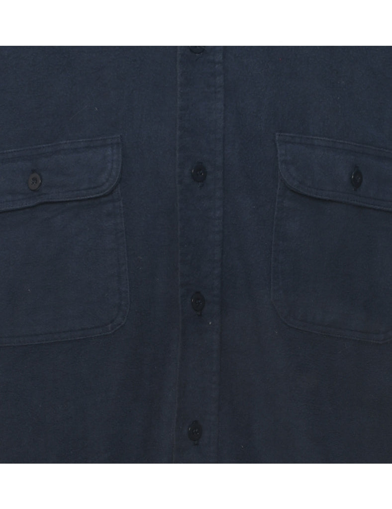 Navy Flannel Shirt - M