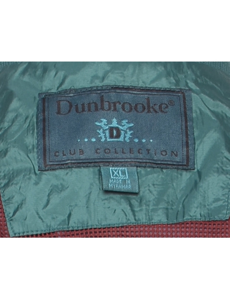 Navy & Green 1990s Zip-Front Nylon Jacket - XL