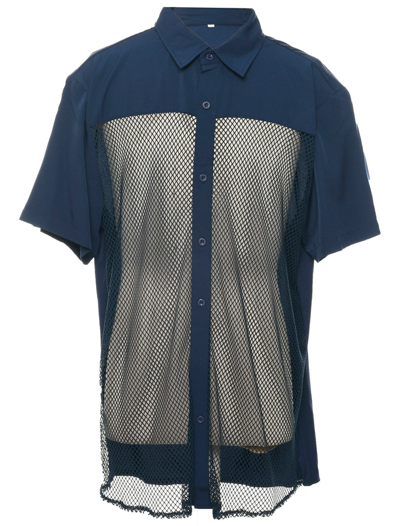 Navy Mesh Shirt - XL