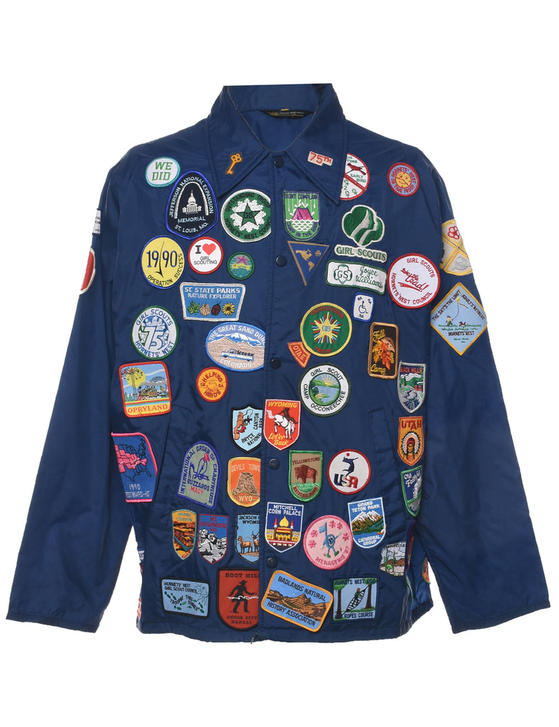 Navy Patchwork Jacket - XL