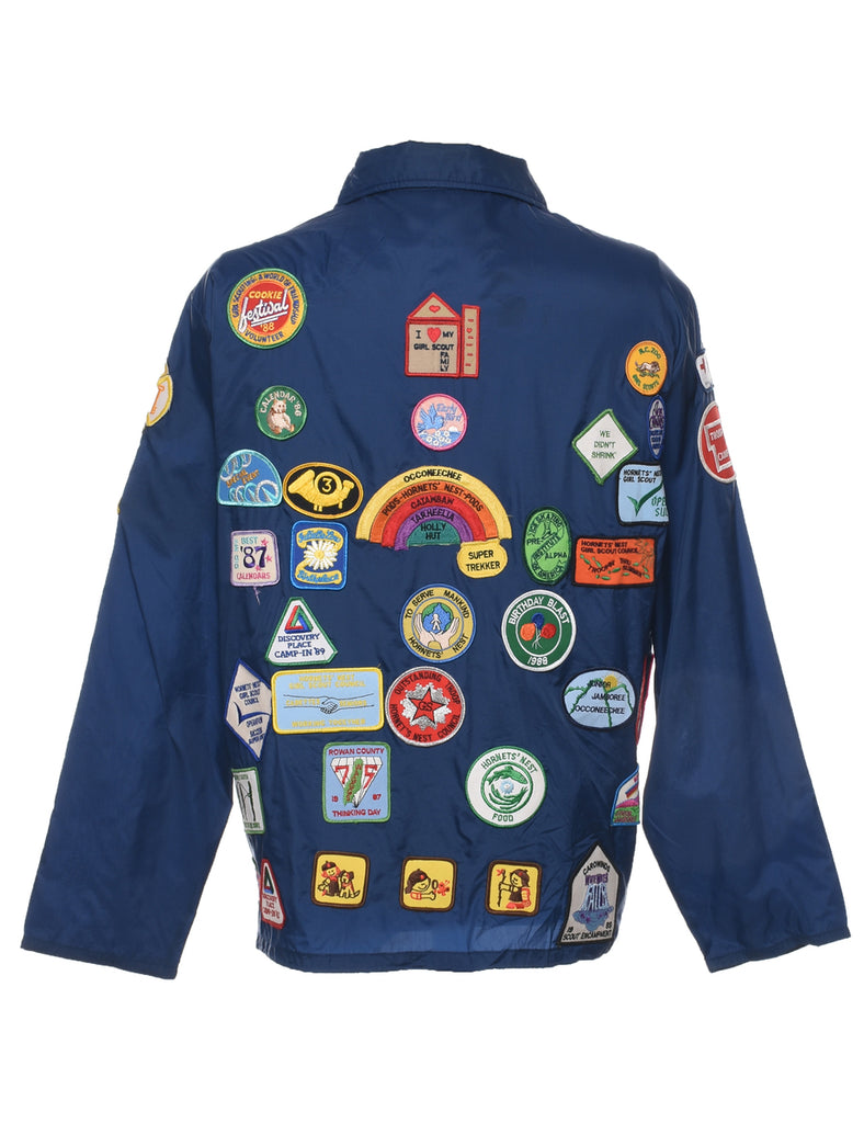 Navy Patchwork Jacket - XL