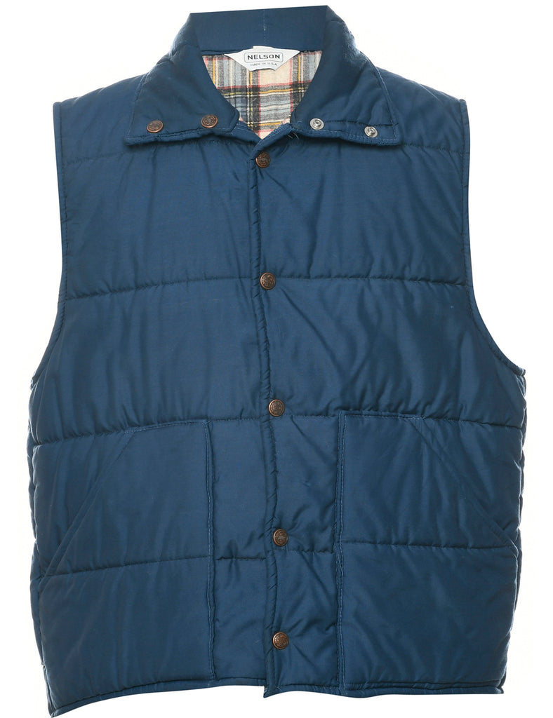 Navy Puffer Vest - M