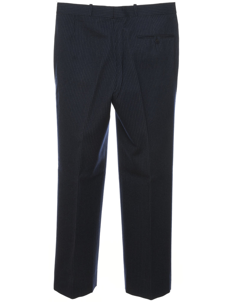 Navy Striped Pattern Chinos - W32 L30