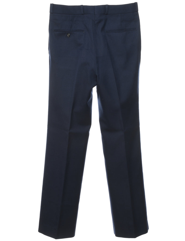 Navy Tapered Trousers - W32 L32