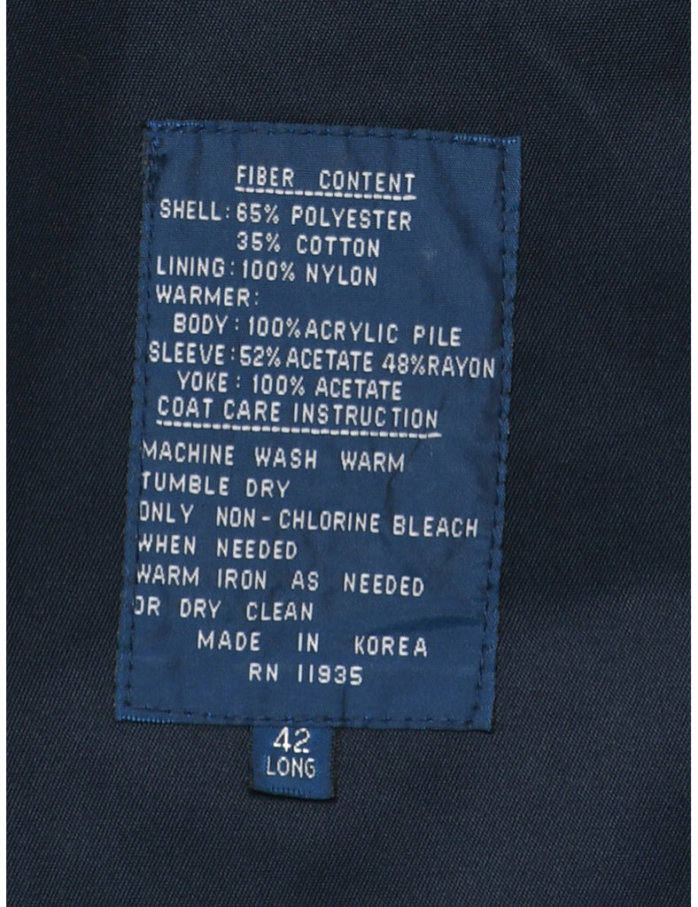 Navy Trench Coat - XL