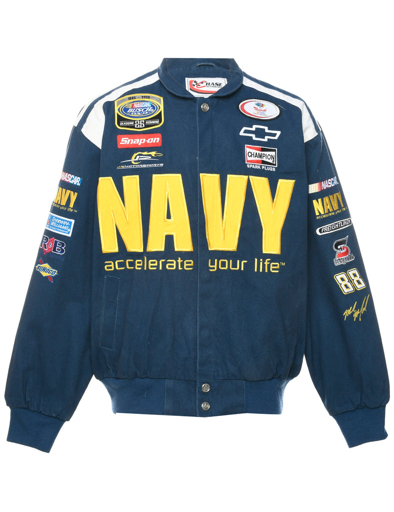 Navy Y2K Racing Jacket - M