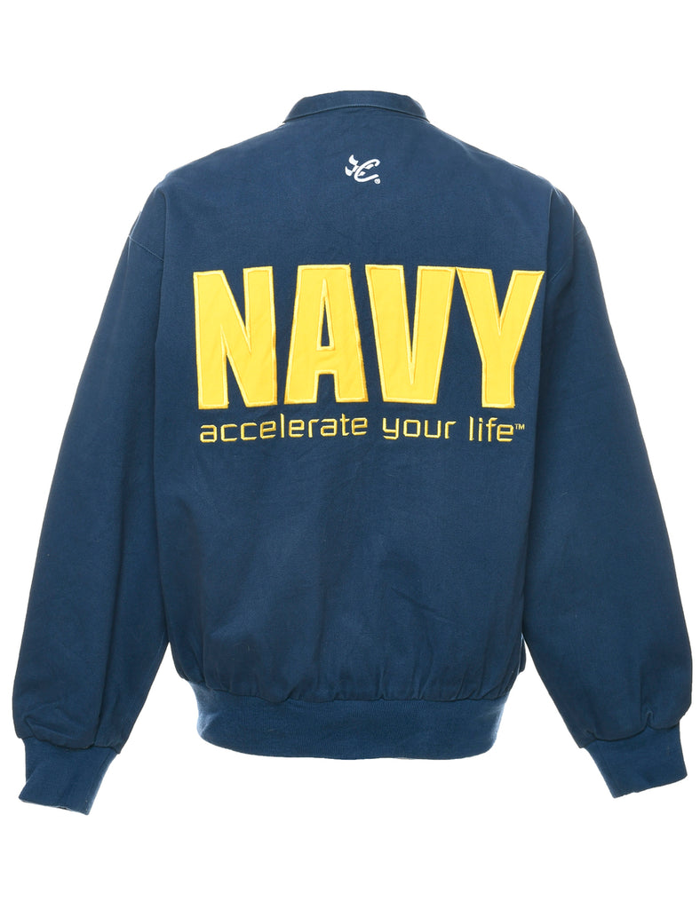 Navy Y2K Racing Jacket - M