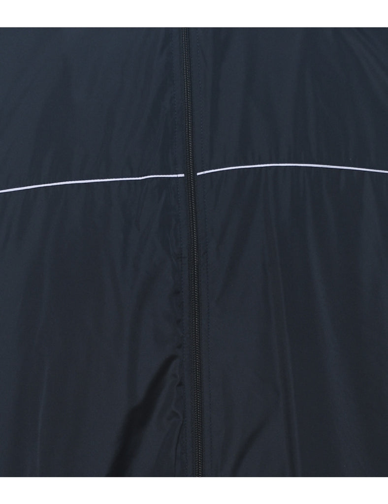 Navy Zip-Front Nylon Jacket - XL
