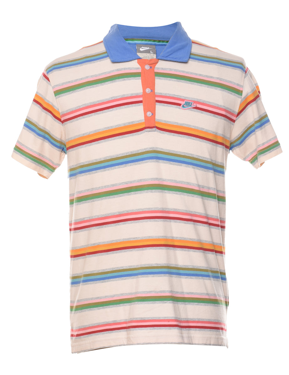 Men's Nike Nike Striped Multi-Colour Polo Shirt Multi-coloured, L