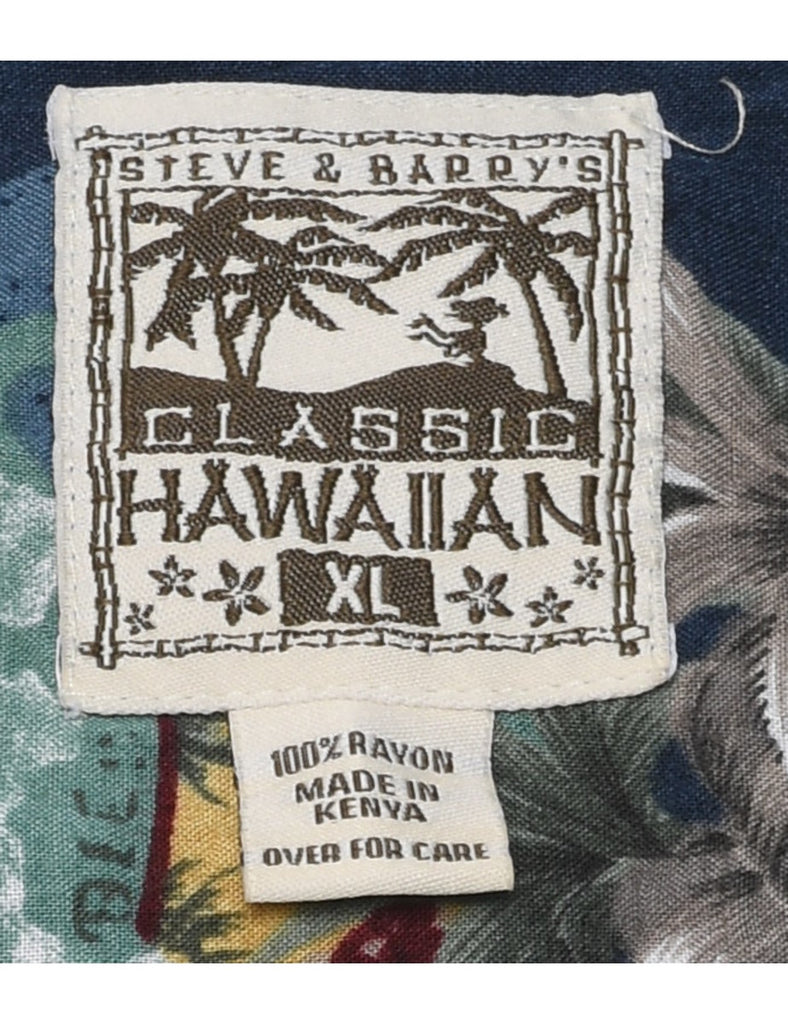 Novelty Print Hawaiian Shirt - XL