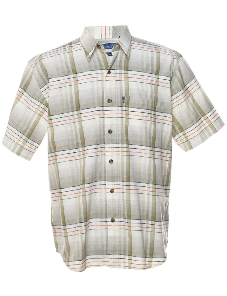 Off White Checked Shirt - L