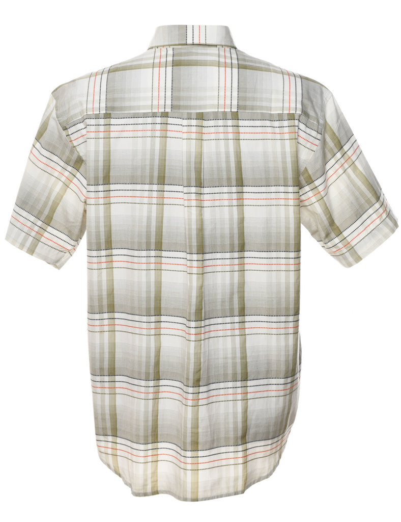 Off White Checked Shirt - L