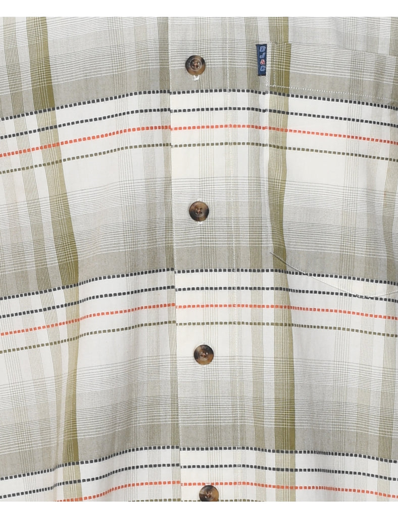Off White Checked Shirt - L