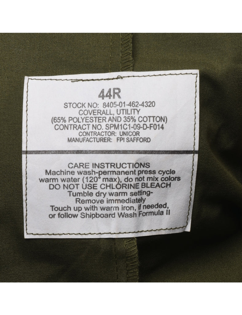 Olive Green Boiler Suit - L