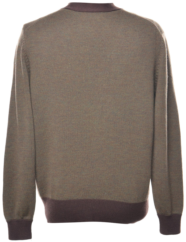 Olive Green Cardigan - L