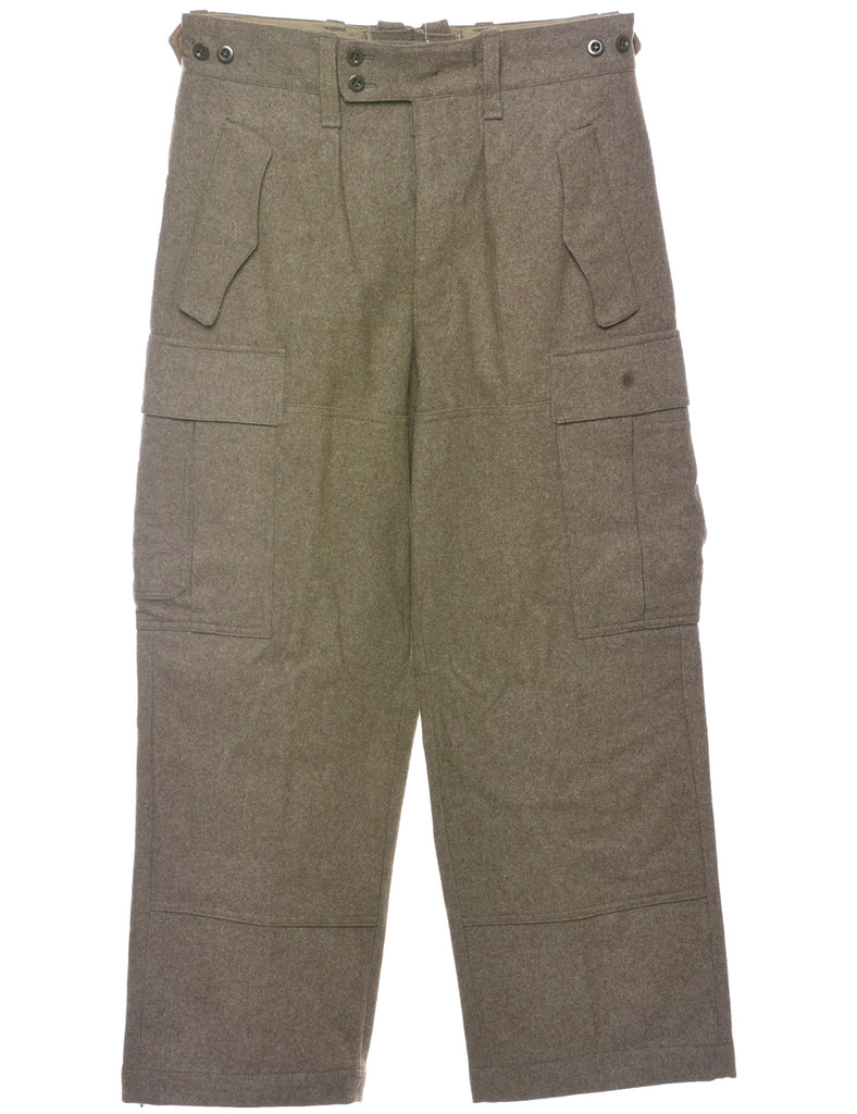 Olive Green Cargo Trousers - W30 L26
