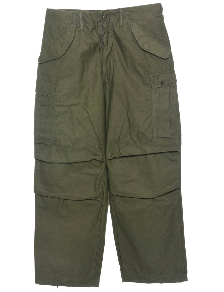 Olive Green Cargo Trousers - W34 L29