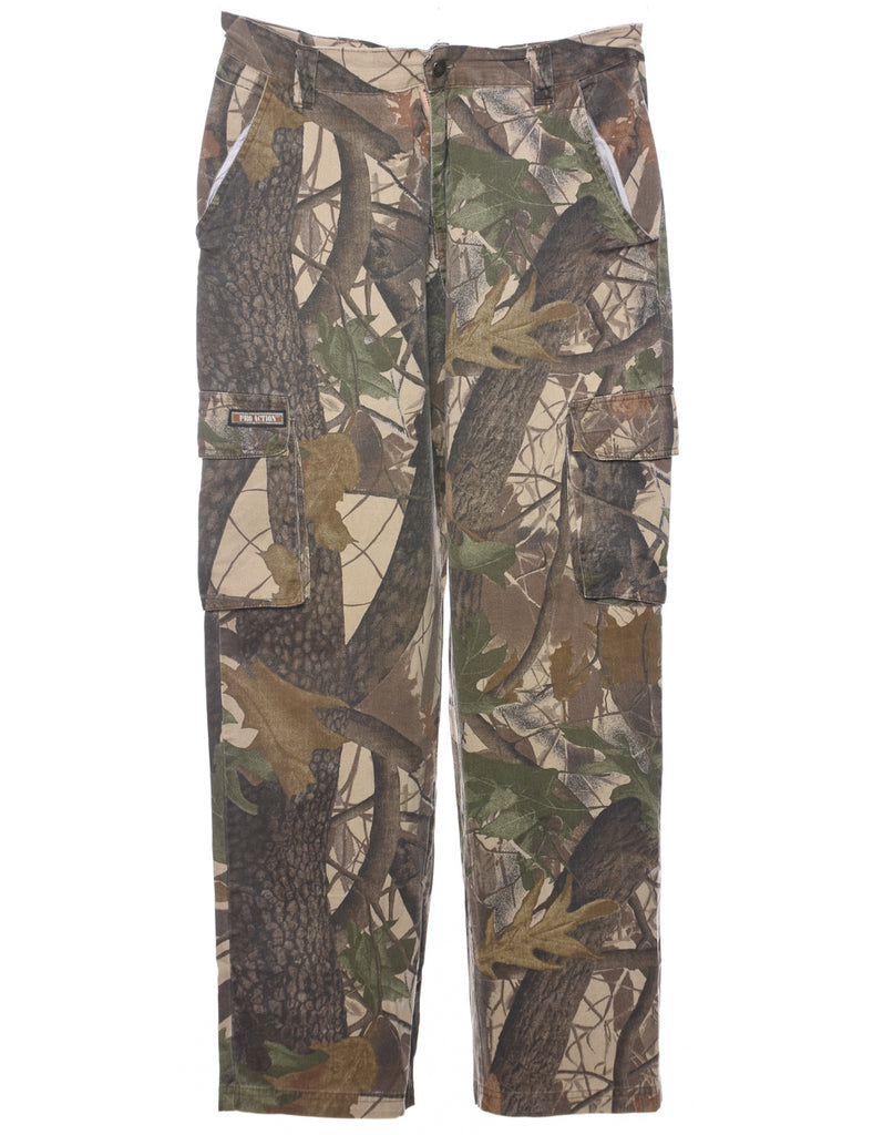 Olive Green Cargo Trousers - W31 L30