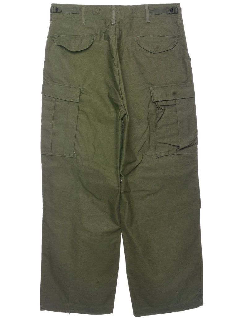 Olive Green Cargo Trousers - W34 L29