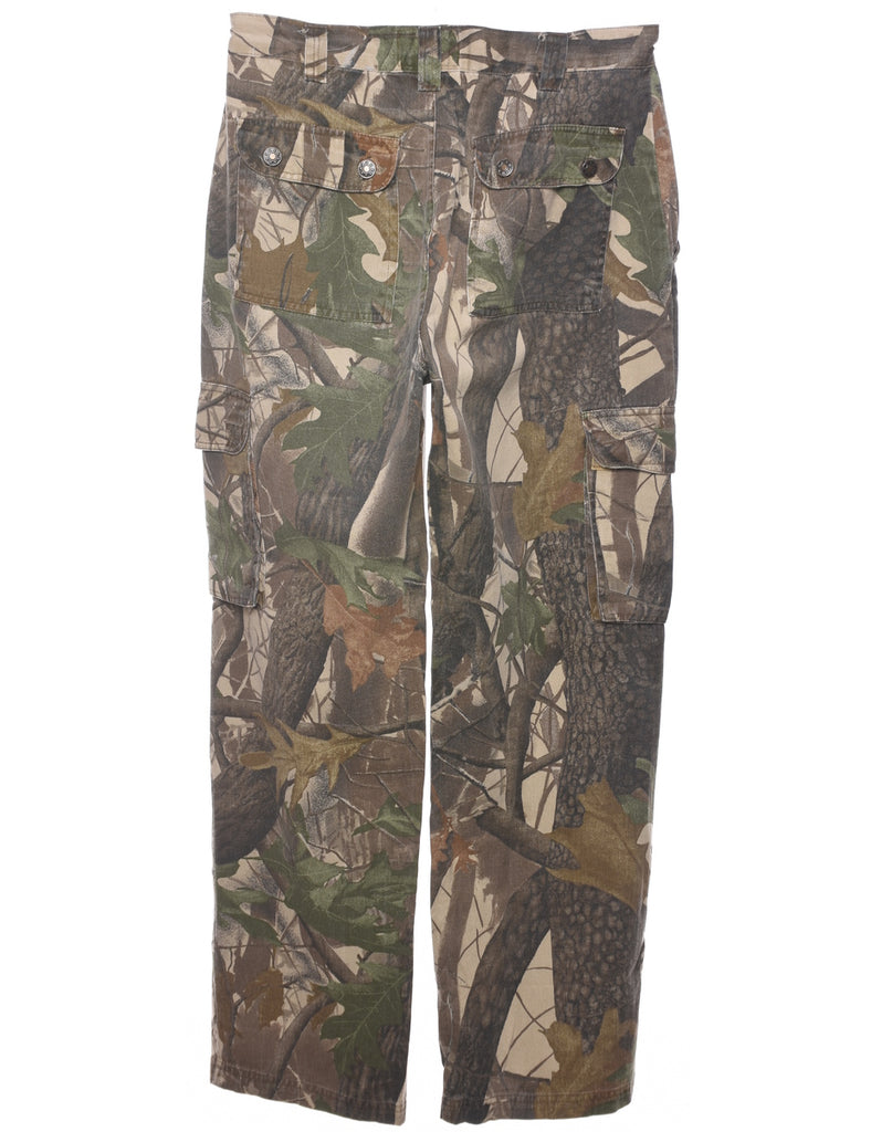 Olive Green Cargo Trousers - W31 L30