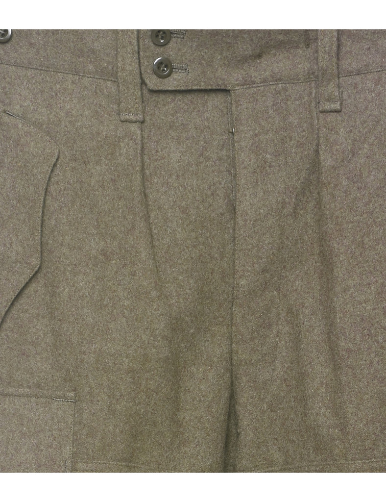 Olive Green Cargo Trousers - W30 L26