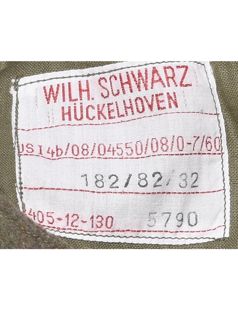 Olive Green Cargo Trousers - W30 L26