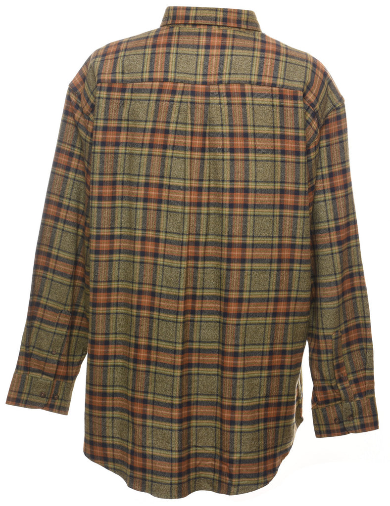 Olive Green Checked Shirt - XL