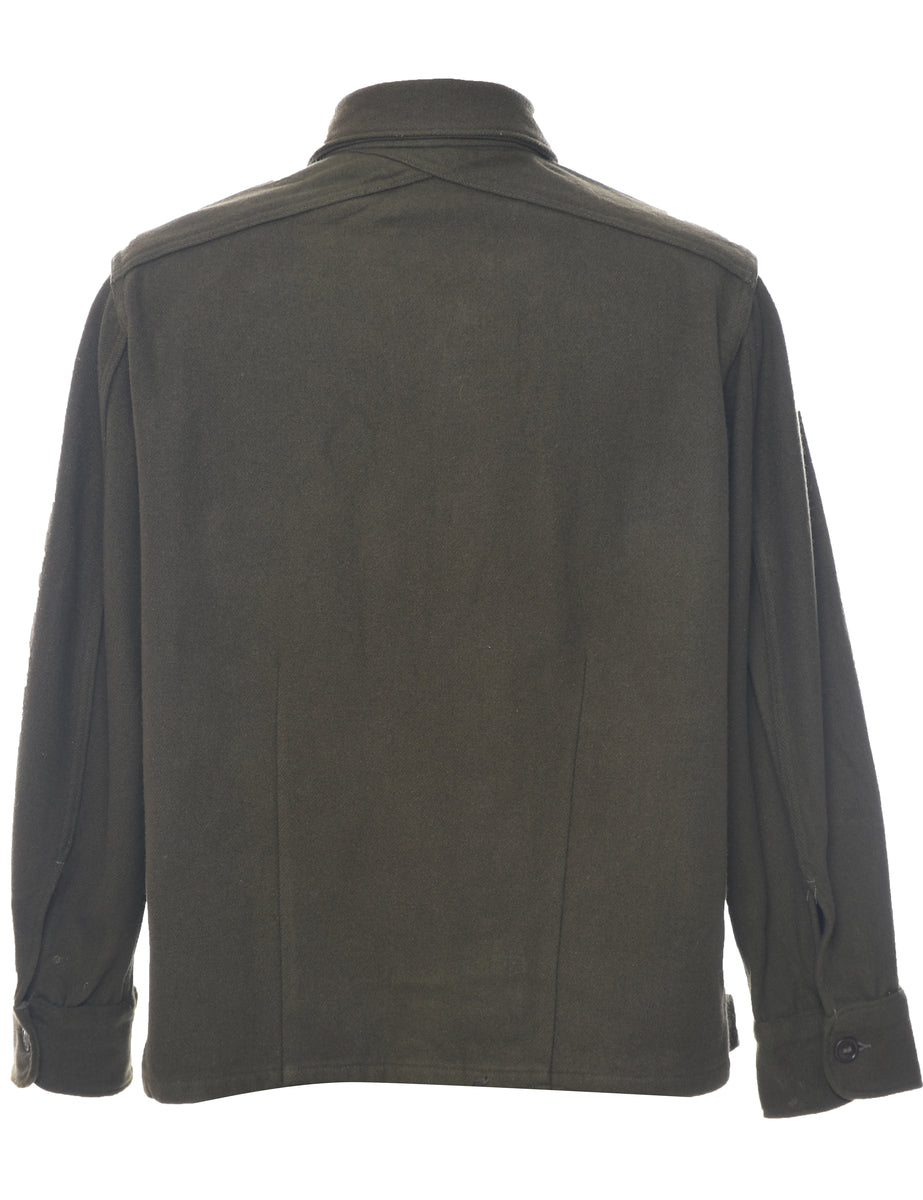Olive Green Military Jacket M