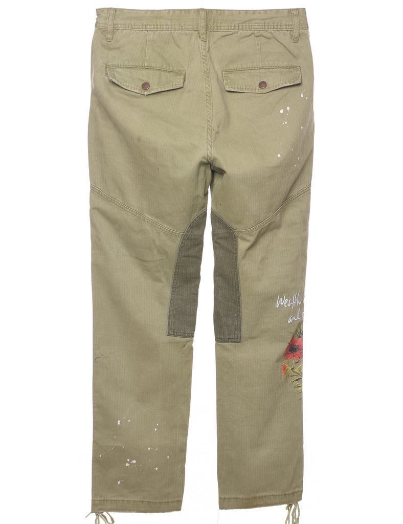 Olive Green Trousers - W33 L30
