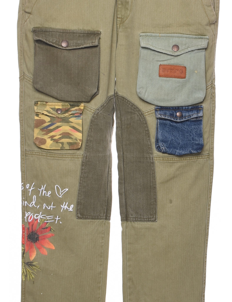 Olive Green Trousers - W33 L30