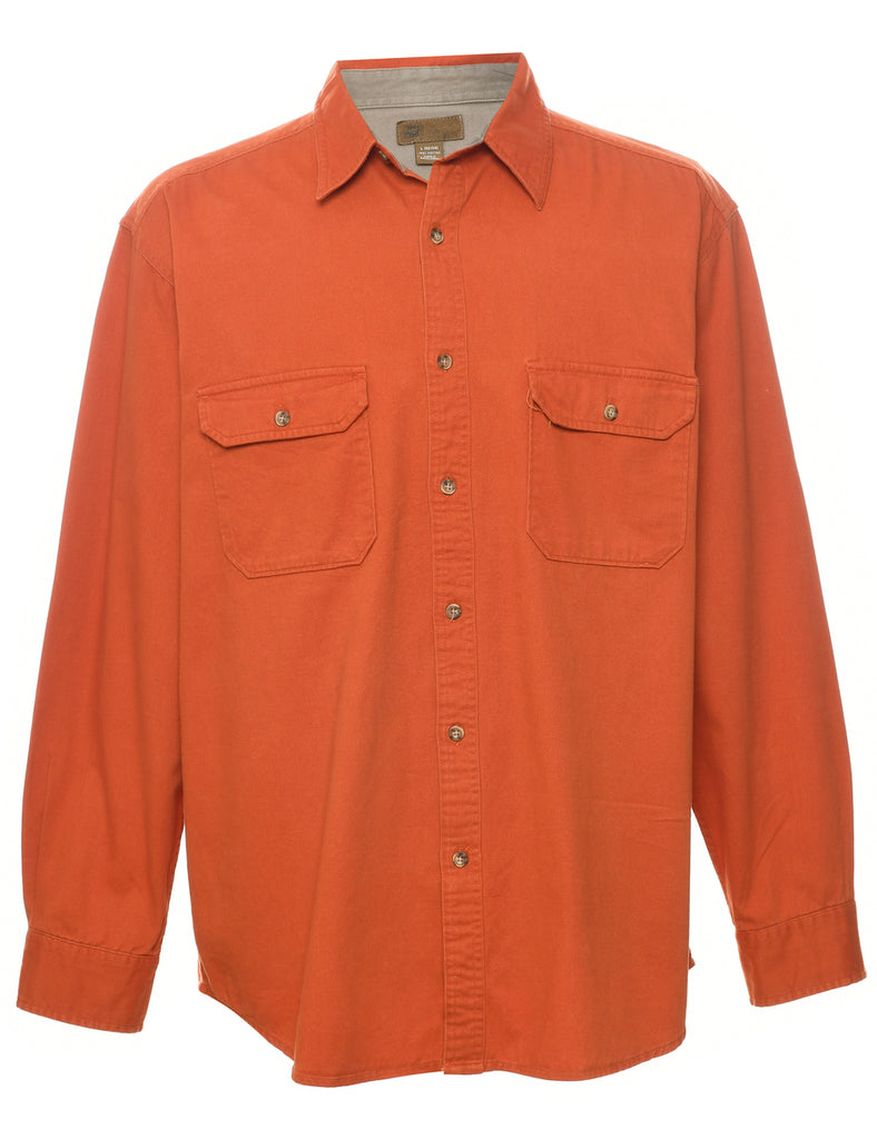 Orange Denim Shirt - L