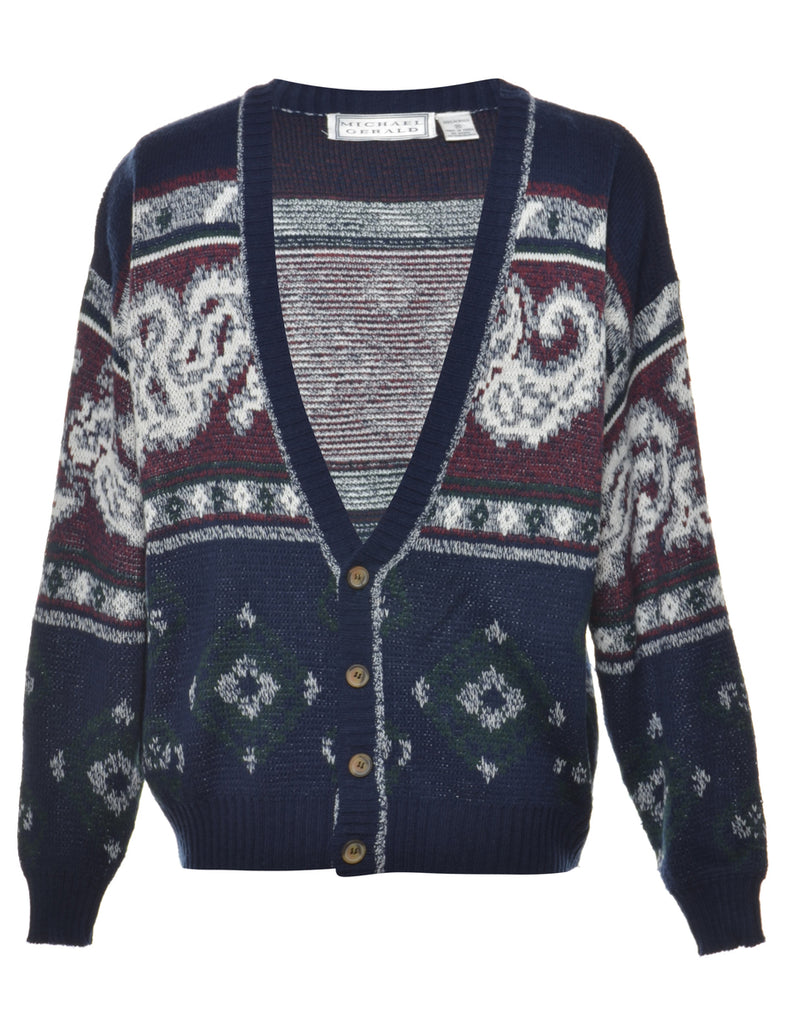 Paisley Pattern Cardigan - M
