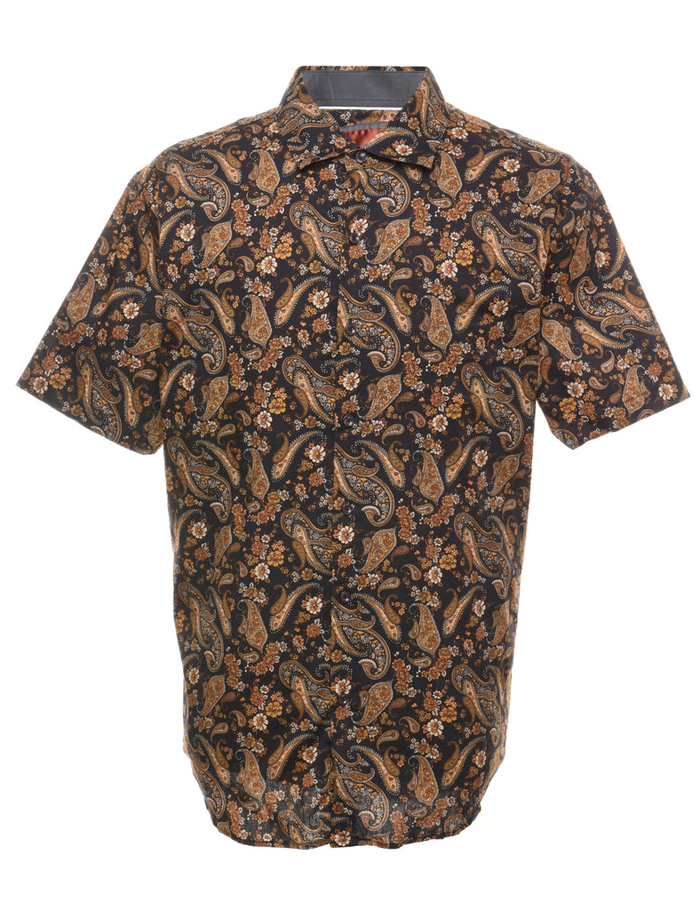 Paisley Print Short Sleeved Shirt - XL