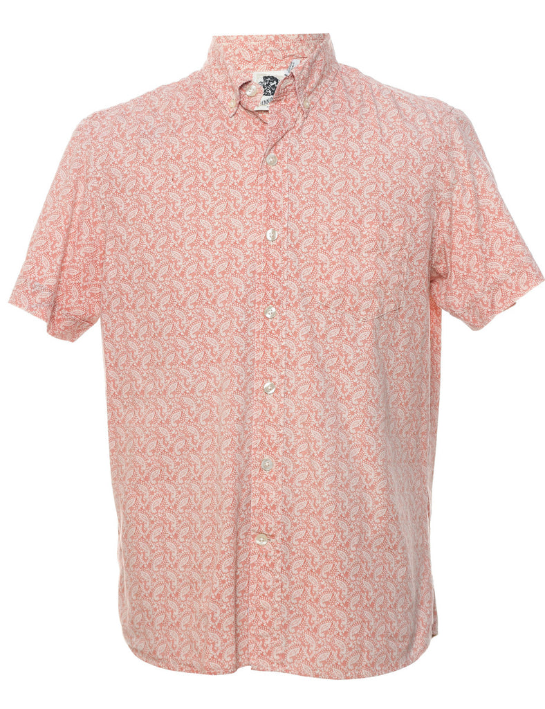 Paisley Print Short Sleeved Shirt - L