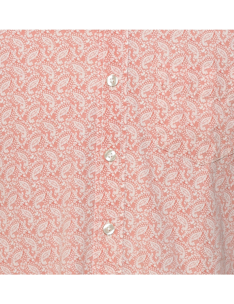 Paisley Print Short Sleeved Shirt - L