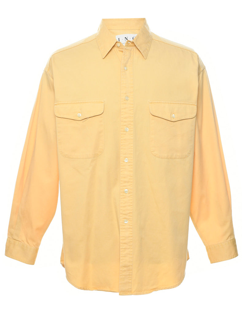 Pale Yellow Denim Shirt - M
