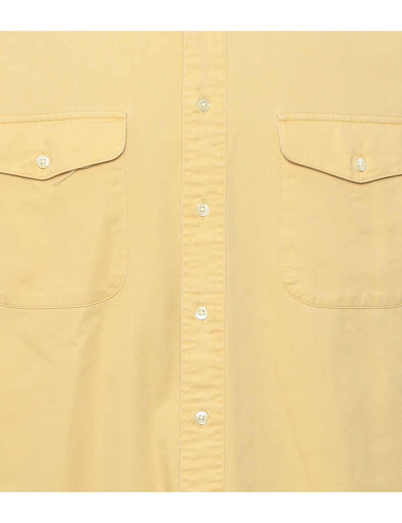 Pale Yellow Denim Shirt - M