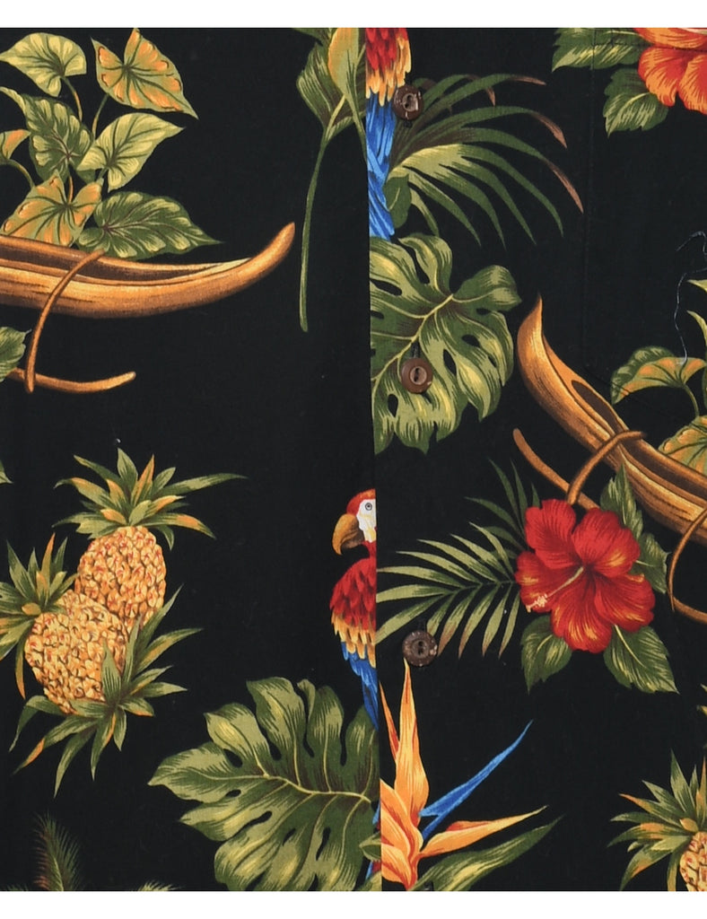 Parrot Pineapple Multi-colour Hawaiian Shirt - L