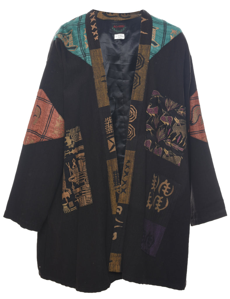 Patchwork Black Jacket - XL