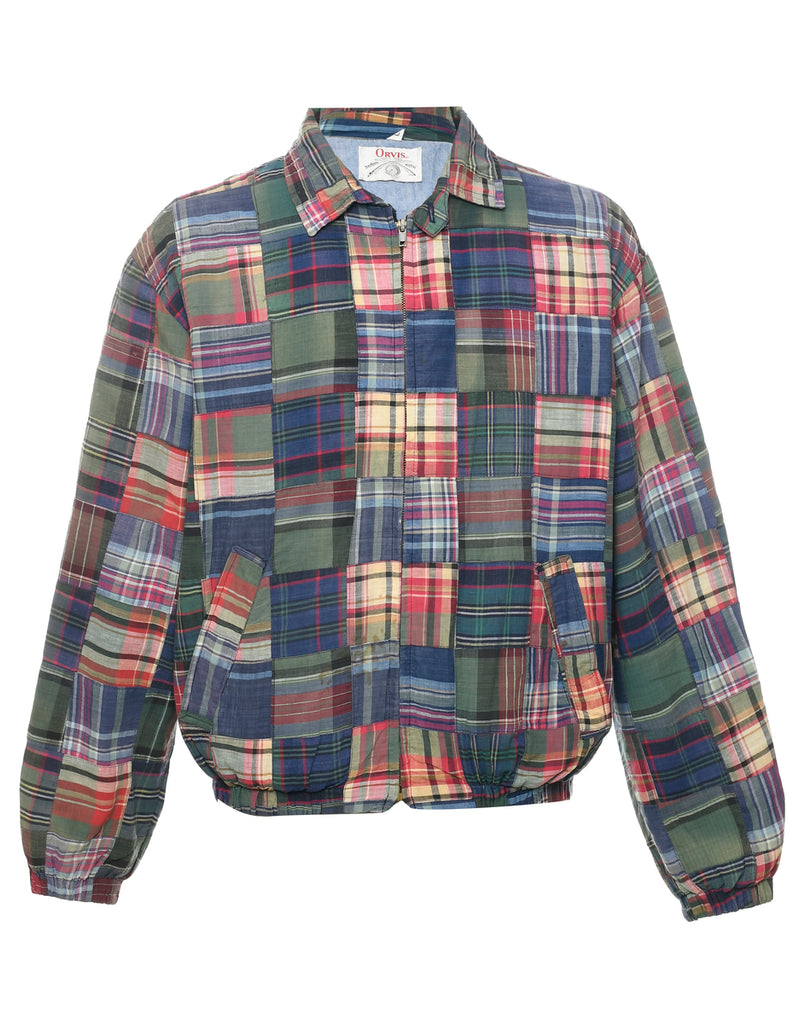 Patchwork Checked Jacket - L