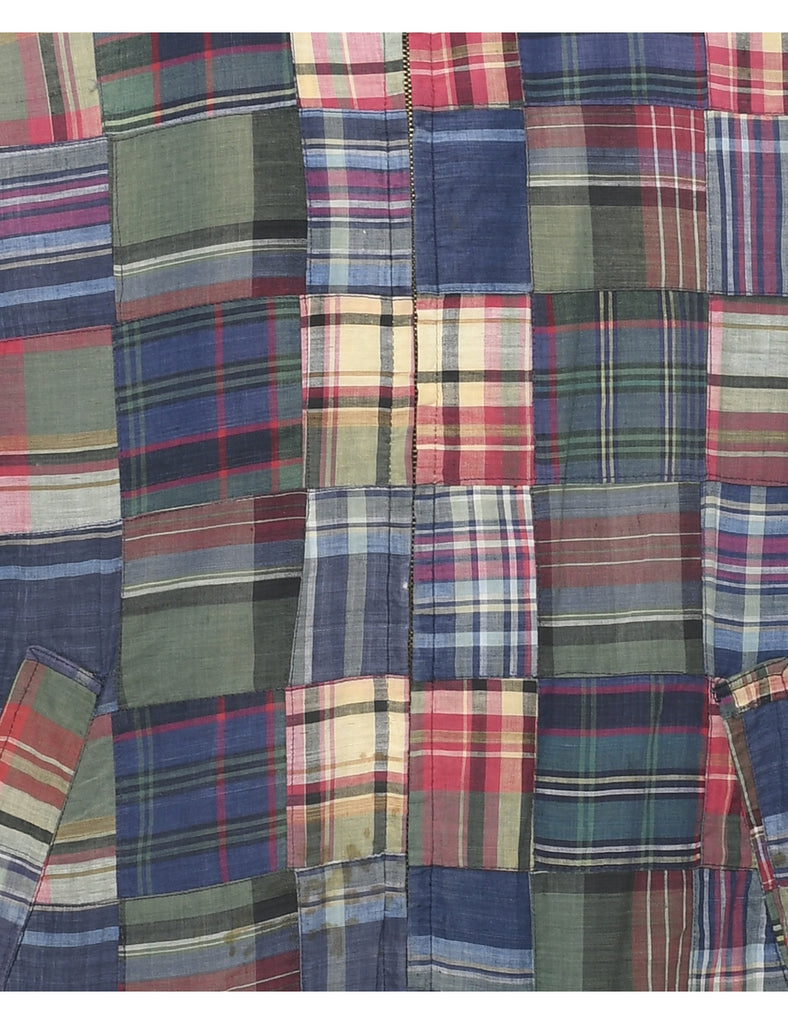 Patchwork Checked Jacket - L