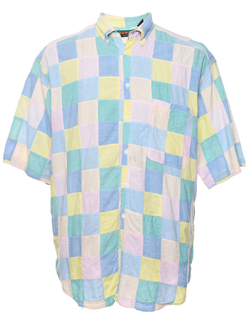 Patchwork Checked Shirt - L