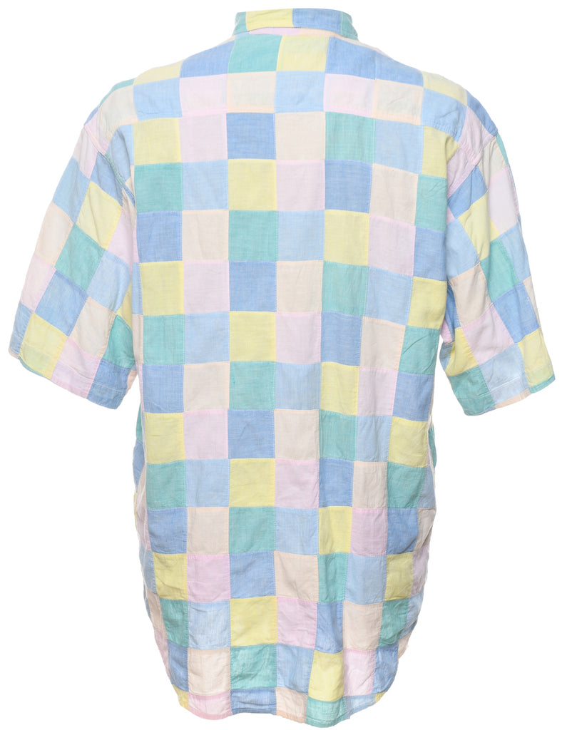 Patchwork Checked Shirt - L