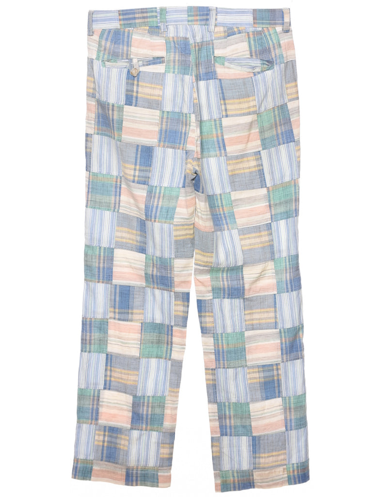 Patchwork Checked Trousers - W32 L29