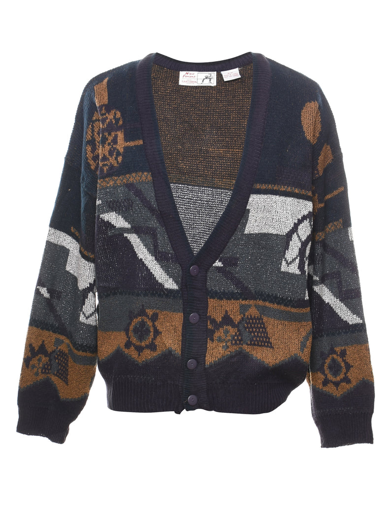 Patterned Cardigan - S