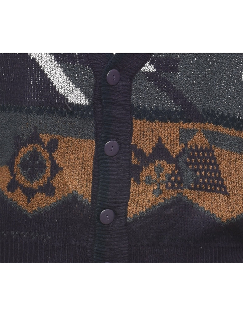 Patterned Cardigan - S