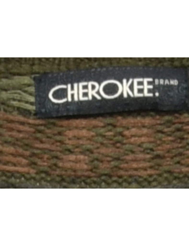 Patterned Green Jumper - L