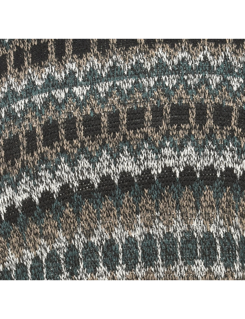 Patterned Grey Jumper - L