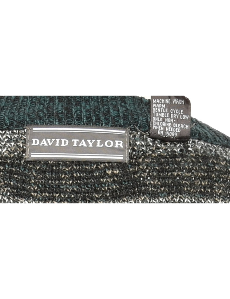 Patterned Grey Jumper - L